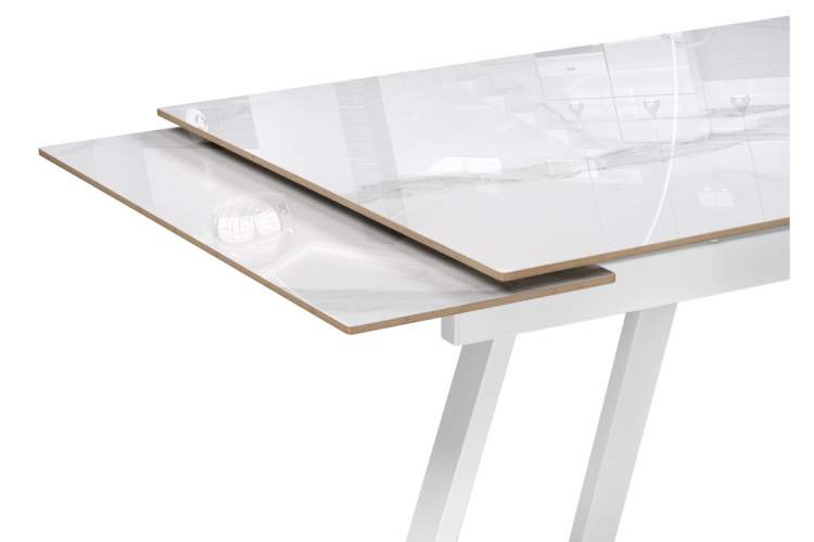 Керамический стол Силлем 120(180)х80х77 statuario cara / белый-6