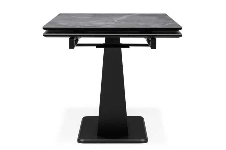 Керамический стол Кели 140(200)х80х76 серый мрамор / черный-3