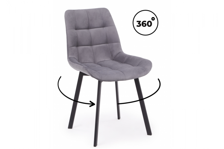 Стул на металлокаркасе Челси 360 П темно-серый (zd 995) / черный np