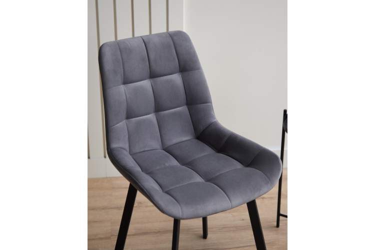 Стул на металлокаркасе Челси 360 П темно-серый (zd 995) / черный np-7