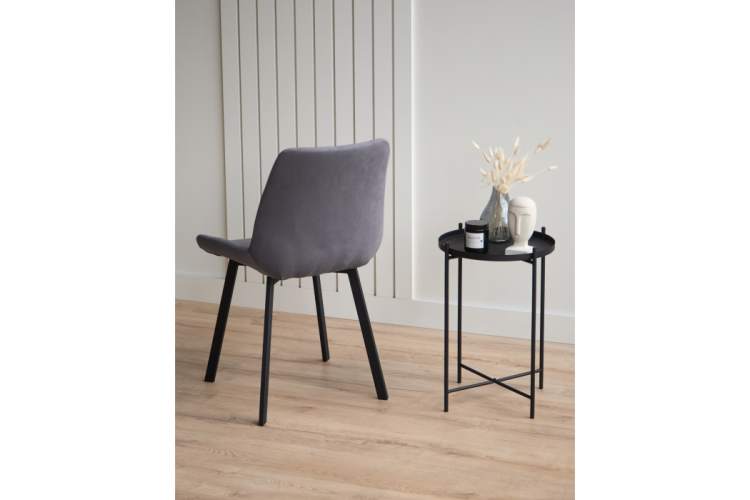 Стул на металлокаркасе Челси 360 П темно-серый (zd 995) / черный np-9