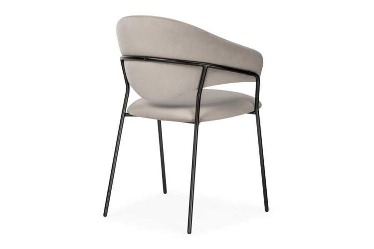 Стул на металлокаркасе Рансол дымчатый / черный глянец-3