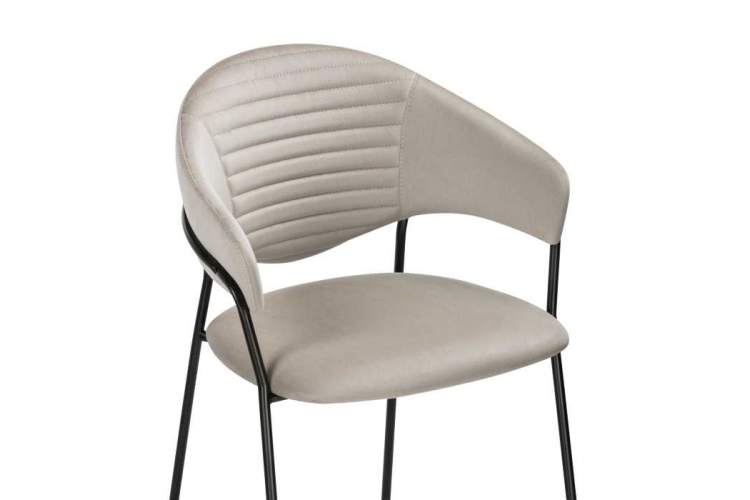 Стул на металлокаркасе Рансол дымчатый / черный глянец-4