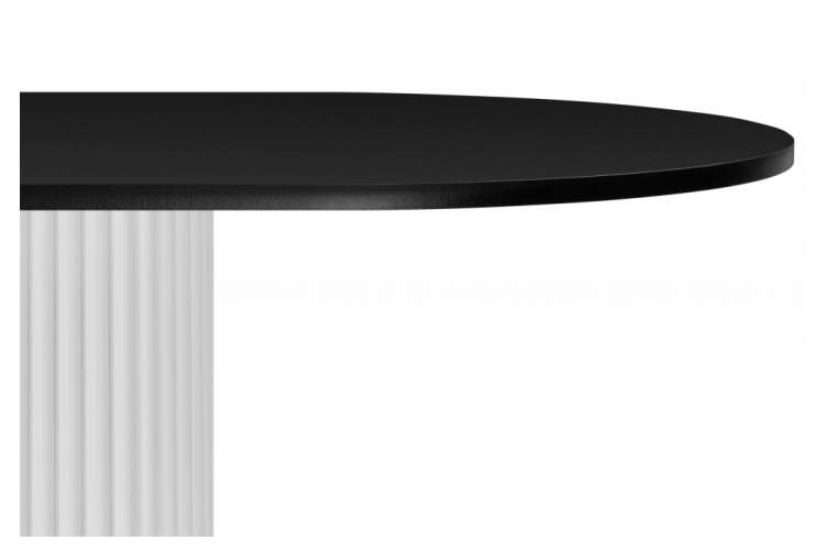 Стол деревянный Барон О 200 х 90 черная пленка шагрень / белые ноги-6