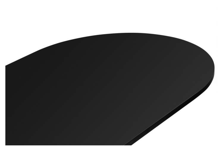 Стол деревянный Барон О 200 х 90 черная пленка шагрень / белые ноги-7