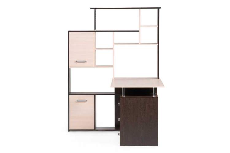 Компьютерный стол ДЕР КС-15 венге / дуб молочный левый-1