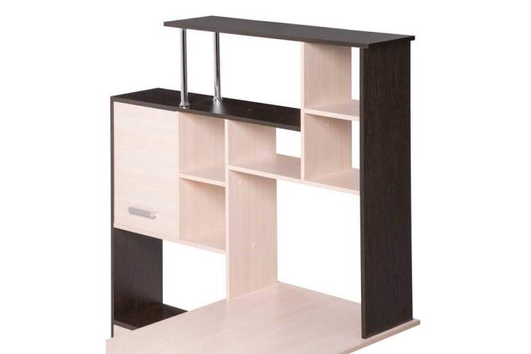 Компьютерный стол ДЕР КС-15 венге / дуб молочный левый-5