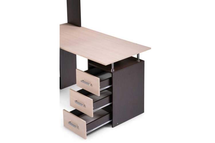 Компьютерный стол ДЕР КС-15 венге / дуб молочный левый-6