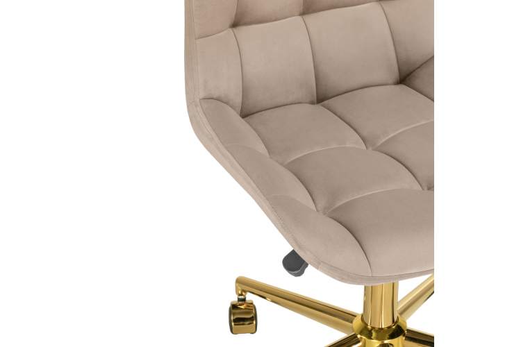 Офисное кресло Честер бежевый / золото-12