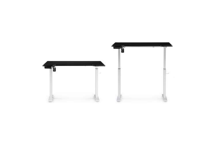 Компьютерный стол Маркос с механизмом подъема 120х75х75 черная шагрень / белый-9