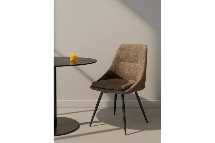 Стул на металлокаркасе Avian вращающийся светло-коричневый / черный-2