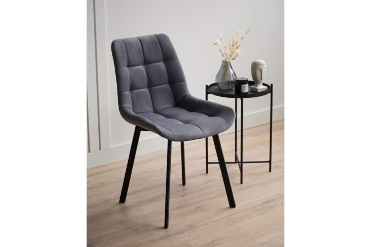 Стул на металлокаркасе Челси 360 П темно-серый (zd 995) / черный np-1