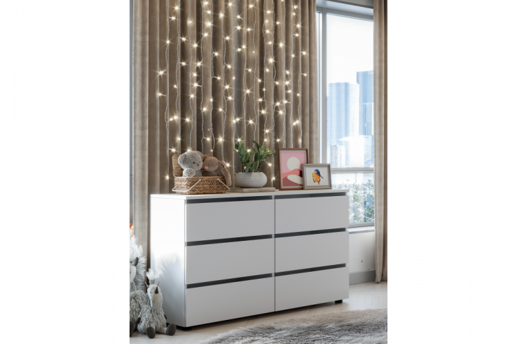Комод Валенсия белый текстурный-2