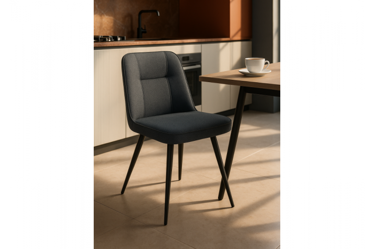 Стул на металлокаркасе Texas 3 поворотный темно-серый / черный-1