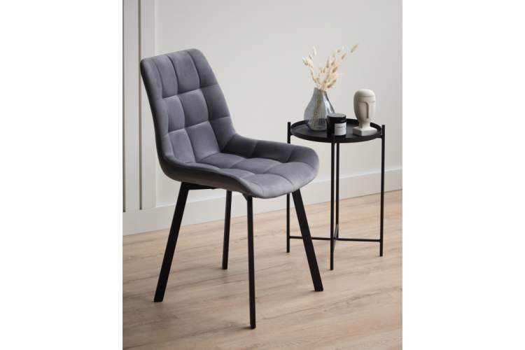 Стул на металлокаркасе Челси 360 П темно-серый (zd 995) / черный np-2