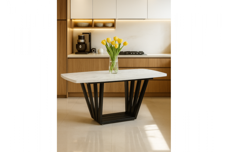 Стол деревянный Эудес 160(205)х90 сабия / черный-1