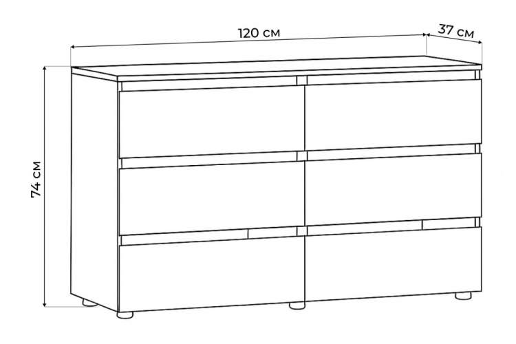 Комод Валенсия белый текстурный-4