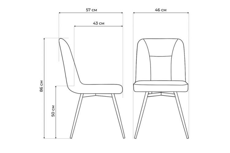 Стул на металлокаркасе Texas 3 поворотный темно-серый / черный-2