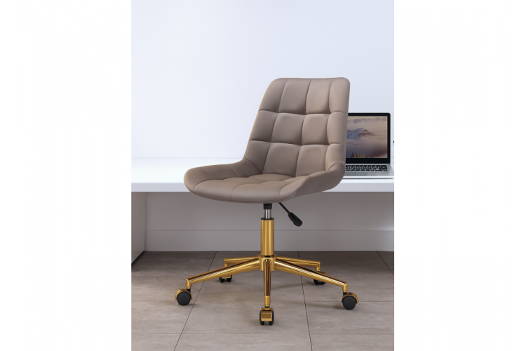 Офисное кресло Честер бежевый / золото-1