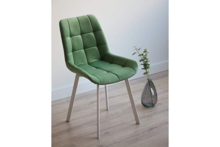 Стул на металлокаркасе Челси П фисташковый (zd 651) / белый-2