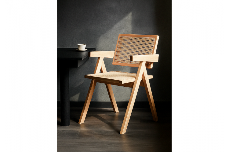 Стул деревянный Rattan wood-1