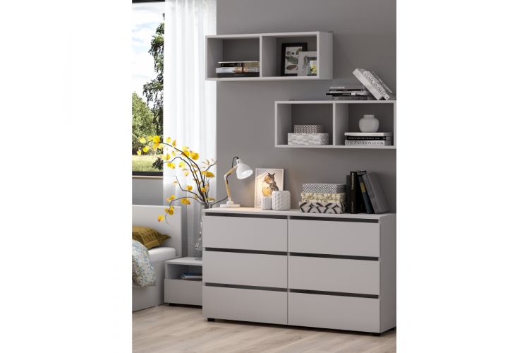 Комод Валенсия белый текстурный-3