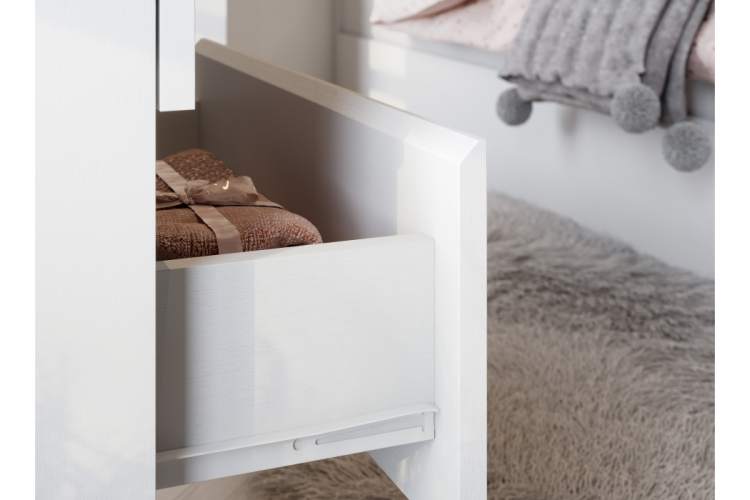 Комод Валенсия белый текстурный-16