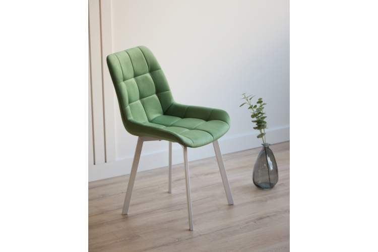 Стул на металлокаркасе Челси П фисташковый (zd 651) / белый-1