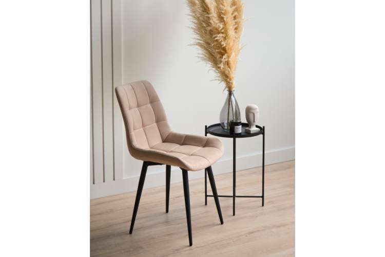 Стул на металлокаркасе Челси К бежевый (zd 210) / черный np-1