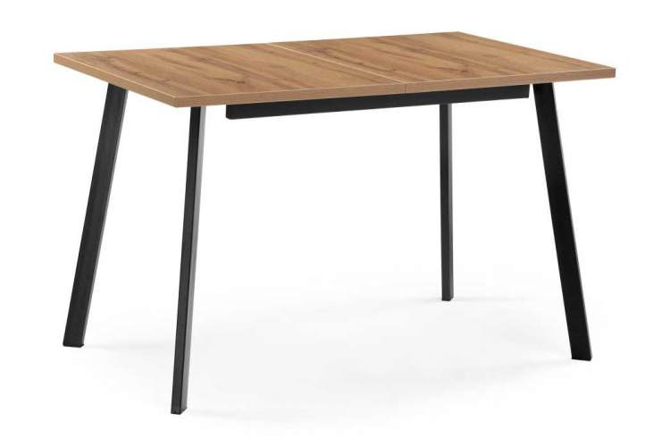 Стол деревянный раскладной Колон Лофт 120 25 мм дуб вотан / черный матовый