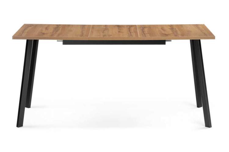 Стол деревянный раскладной Колон Лофт 120 25 мм дуб вотан / черный матовый-3