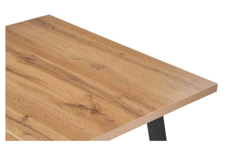 Стол деревянный раскладной Колон Лофт 120 25 мм дуб вотан / черный матовый-8