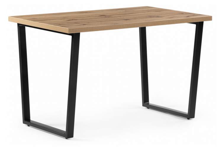 Стол деревянный Лота Лофт 120 25 мм дуб вотан / черный матовый