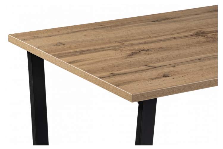 Стол деревянный Лота Лофт 120 25 мм дуб вотан / черный матовый-6