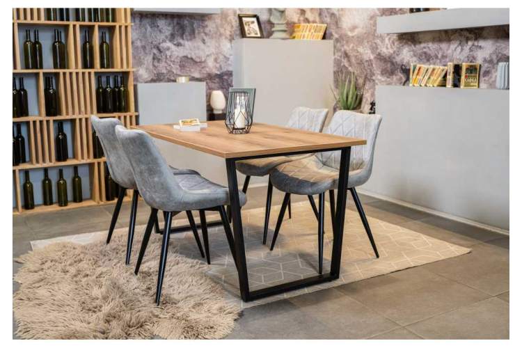 Лота Лофт 140 25 мм дуб вотан / матовый черный Стол деревянный-6