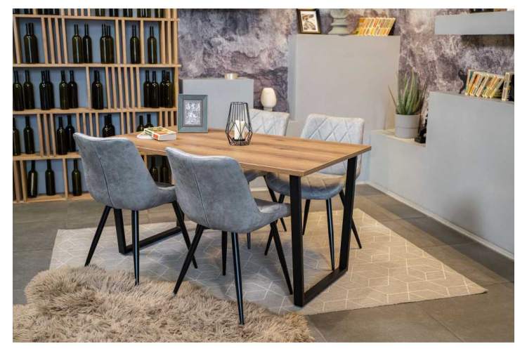 Лота Лофт 140 25 мм дуб вотан / матовый черный Стол деревянный-7