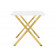 Селена 3 160х90х77 белый мрамор / золото Керамический стол