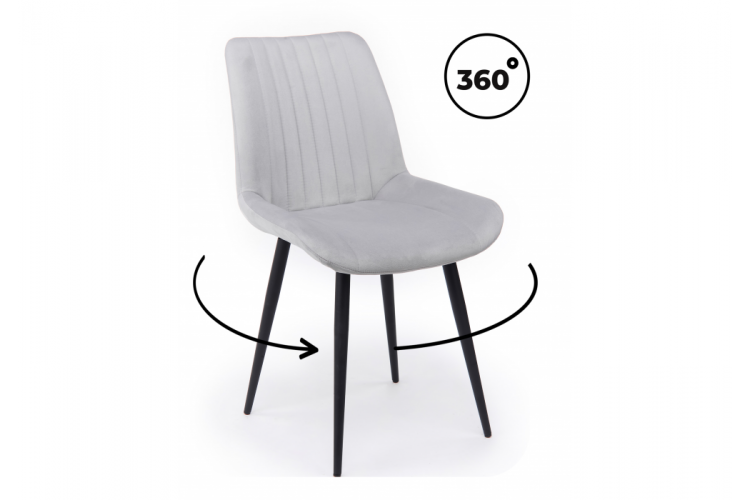 Стул на металлокаркасе Седа 360 светло-серый (zd 960) / черный np