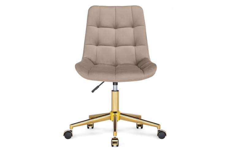 Офисное кресло Честер бежевый / золото-3
