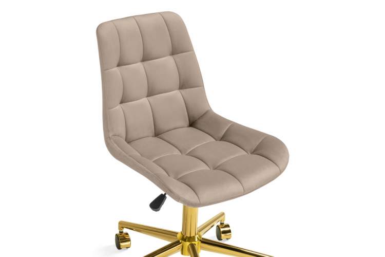 Офисное кресло Честер бежевый / золото-7
