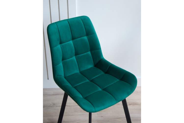 Стул на металлокаркасе Челси 360 П зеленый (zd 667) / черный np-7