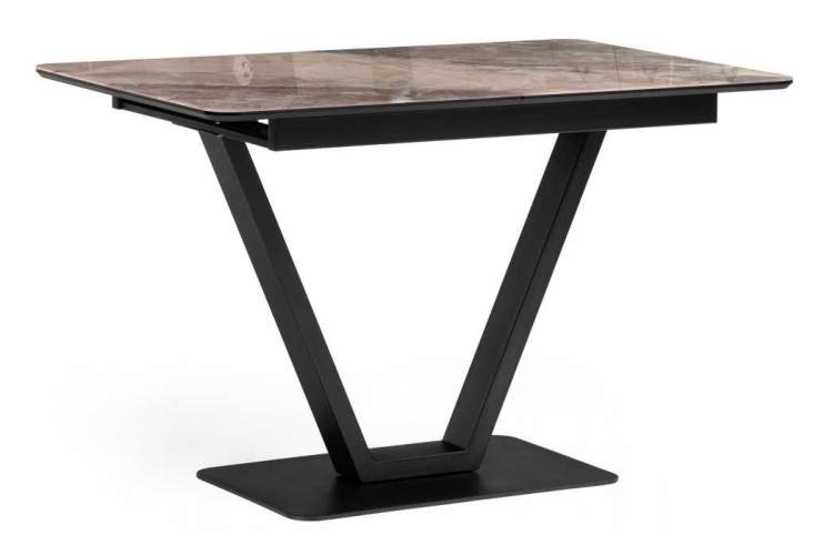 Стол стеклянный на тумбе Бугун 120х80х77 каталония / черный