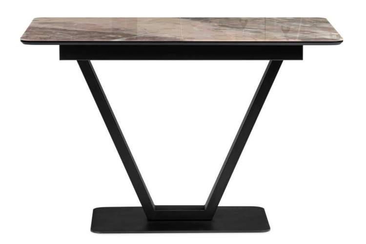 Стол стеклянный на тумбе Бугун 120х80х77 каталония / черный-1