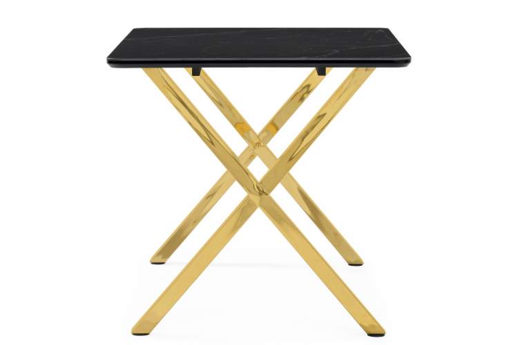 Керамический стол Селена 3 160х90 черный мрамор / золото-2