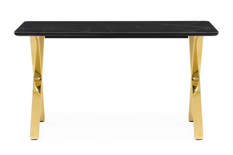 Керамический стол Селена 3 160х90 черный мрамор / золото-3