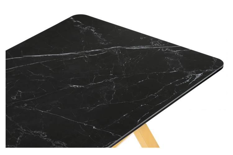 Керамический стол Селена 3 160х90 черный мрамор / золото-4