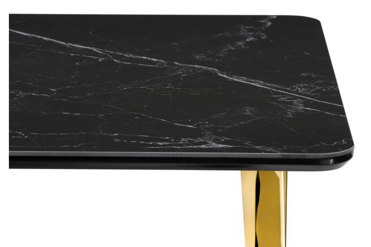 Керамический стол Селена 3 160х90 черный мрамор / золото-5