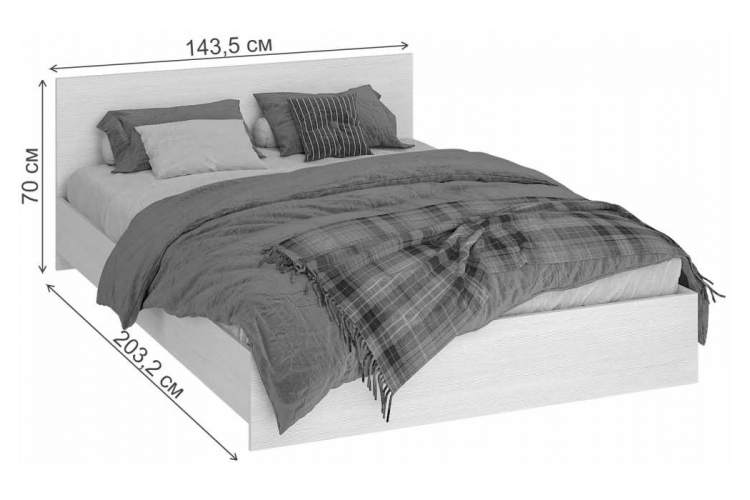 Адайн КР-140 140х200 венге / венге Кровать-1