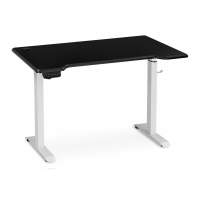 Компьютерный стол Маркос с механизмом подъема 120х75х75 черная шагрень / белый