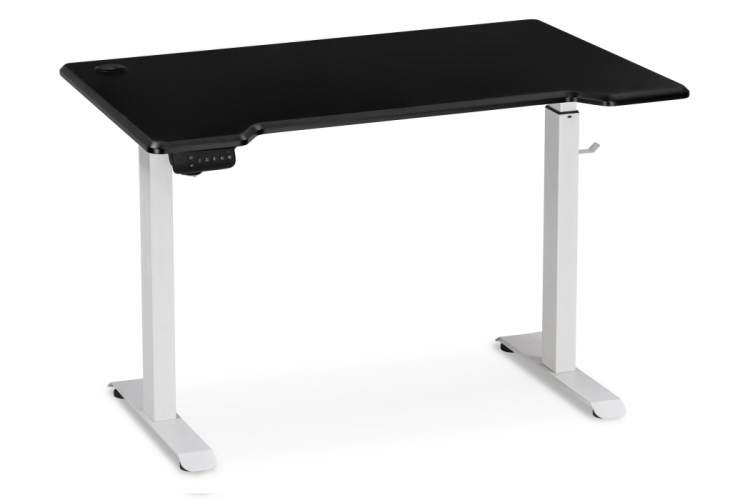 Компьютерный стол Маркос с механизмом подъема 120х75х75 черная шагрень / белый
